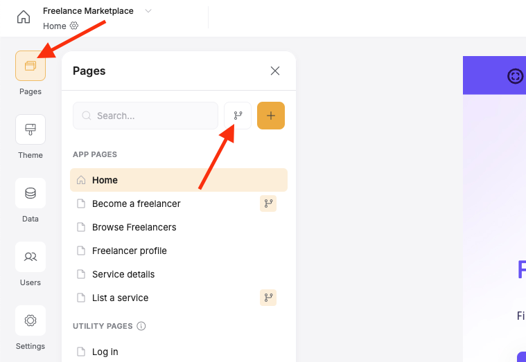 Click on page tab, then the Page Rules link