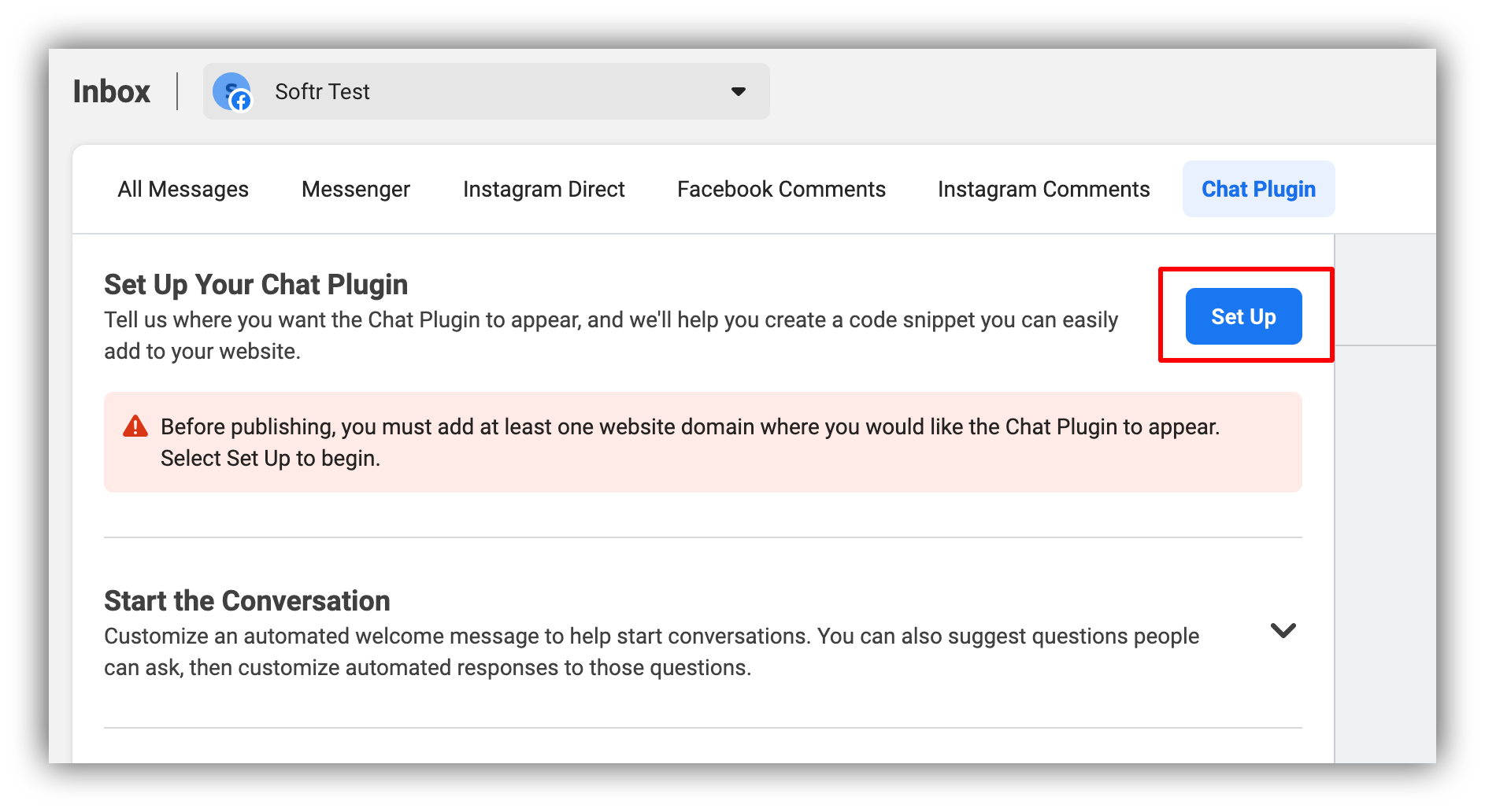 Set up the chat plugin