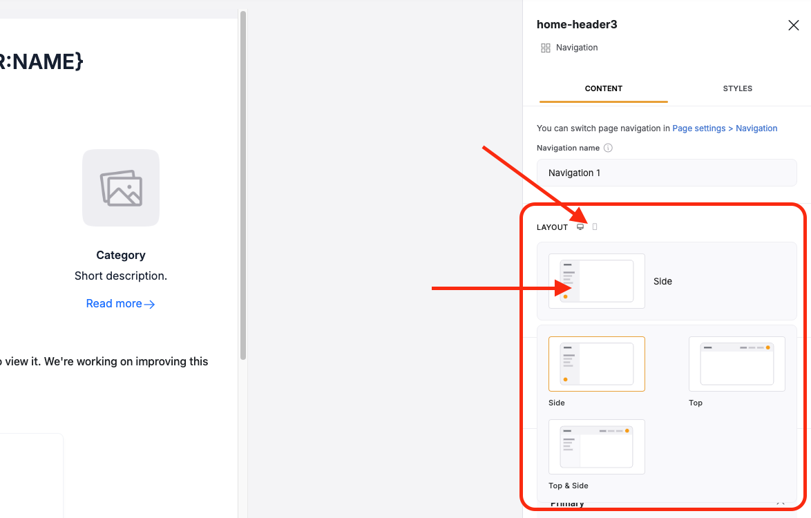Navigation settings – Softr Help Docs