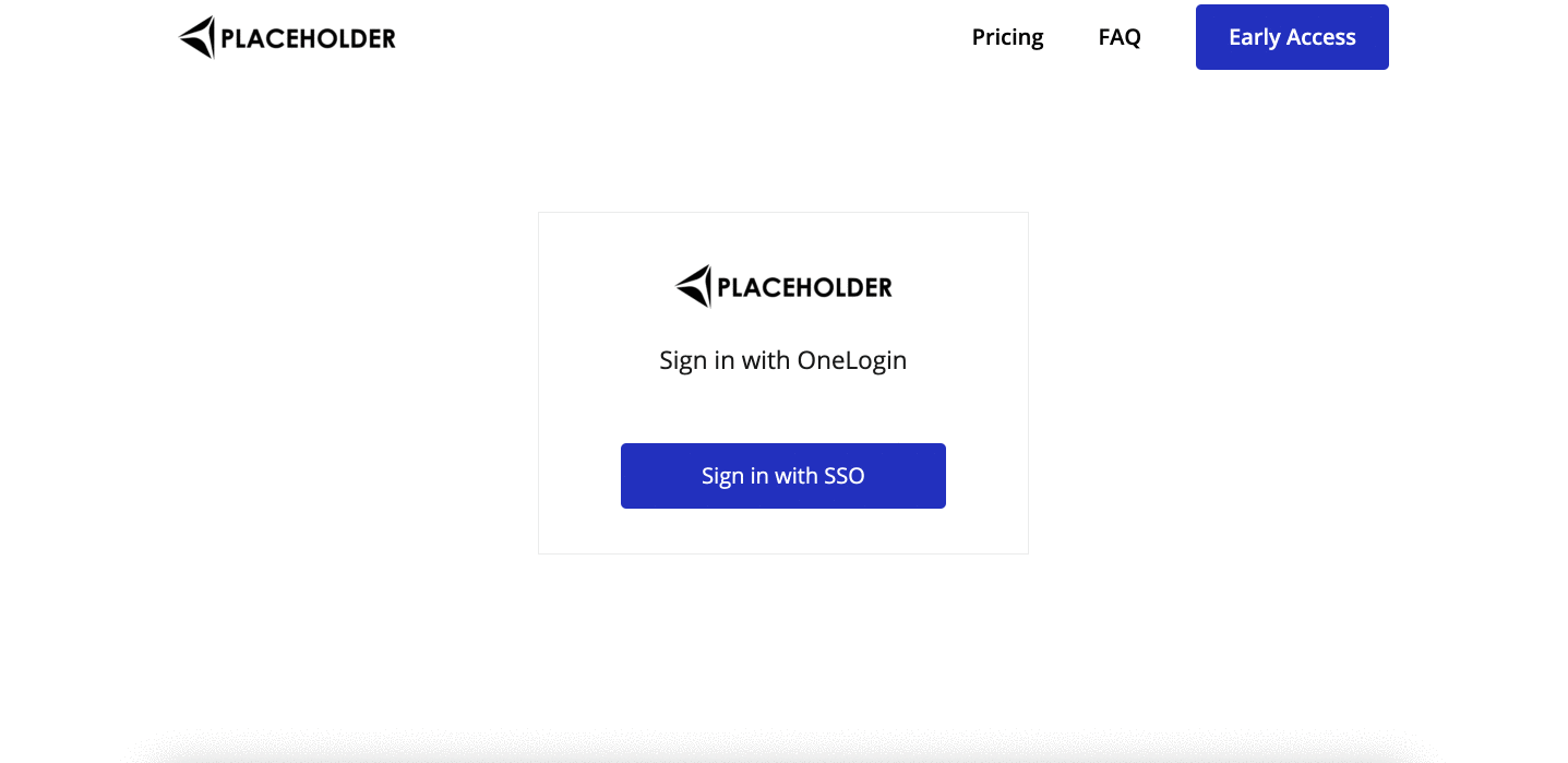 Logging in with OneLogin account