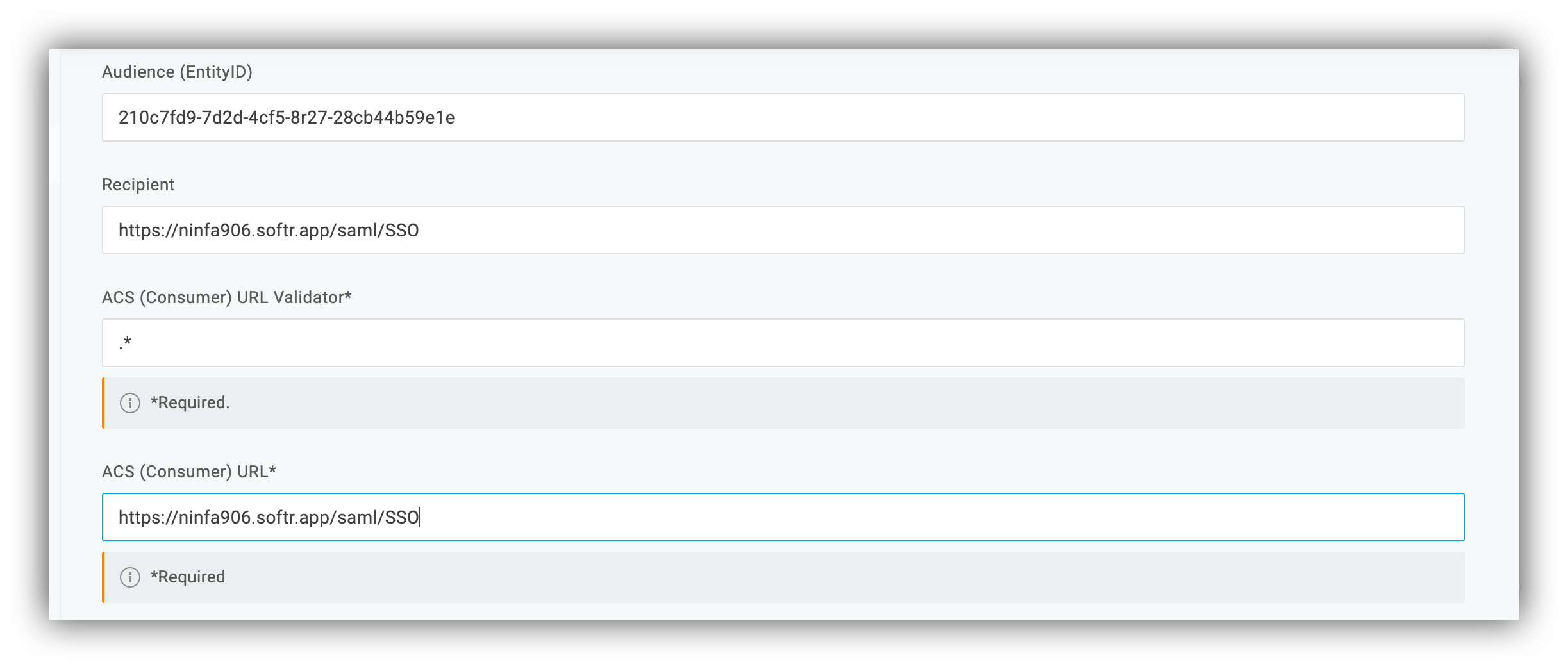 Configuration section setup