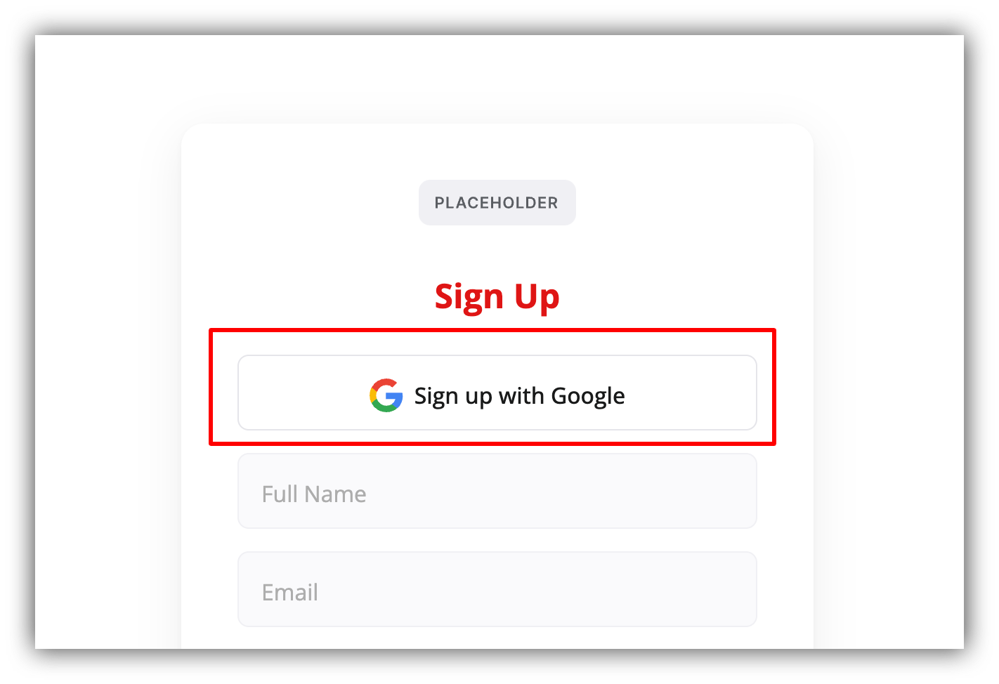 Signup with Google