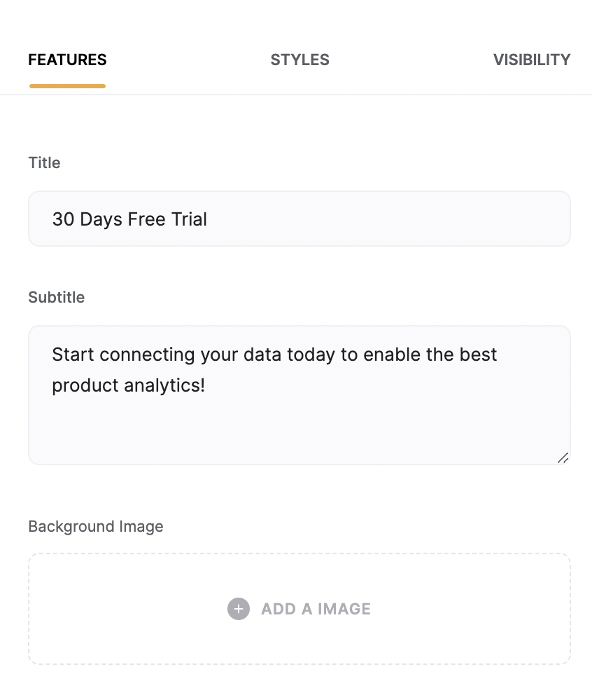 Title, Subtitle, and Background Image