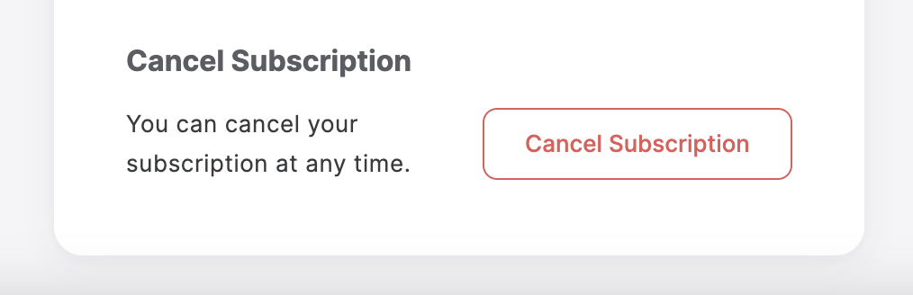 Cancel Subscription