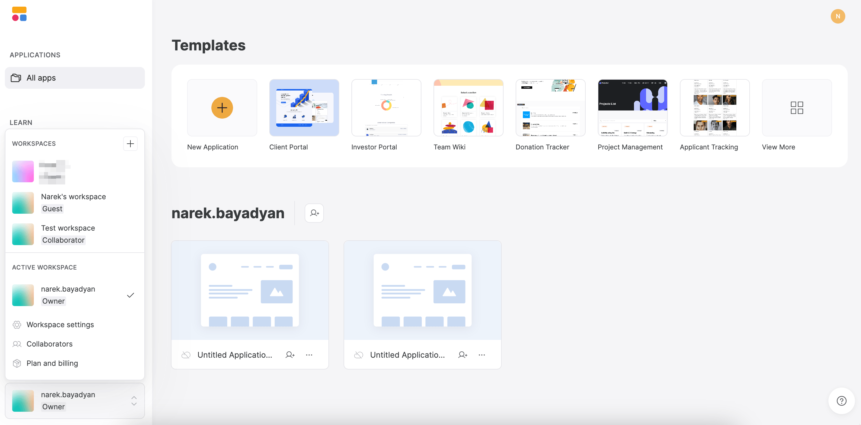 Active Workspace Ui Workspaces and Applications – Softr Help Docs