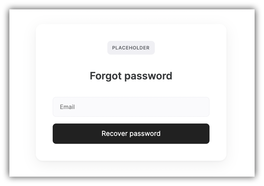 Forgot Password form