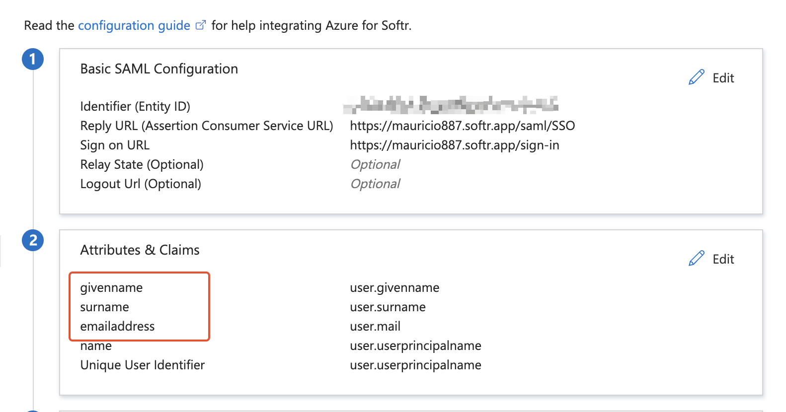 Getting the keys from Azure