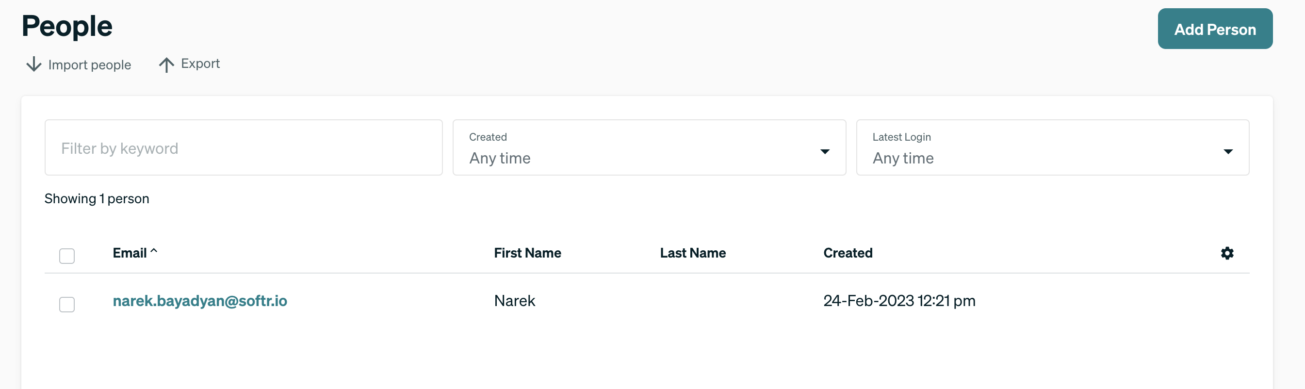 A contact in Outseta