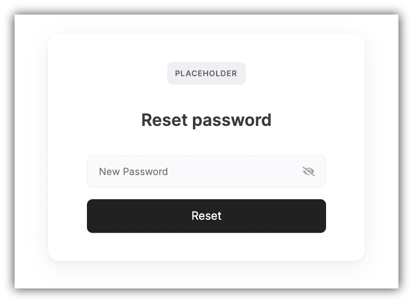 Resetting the password