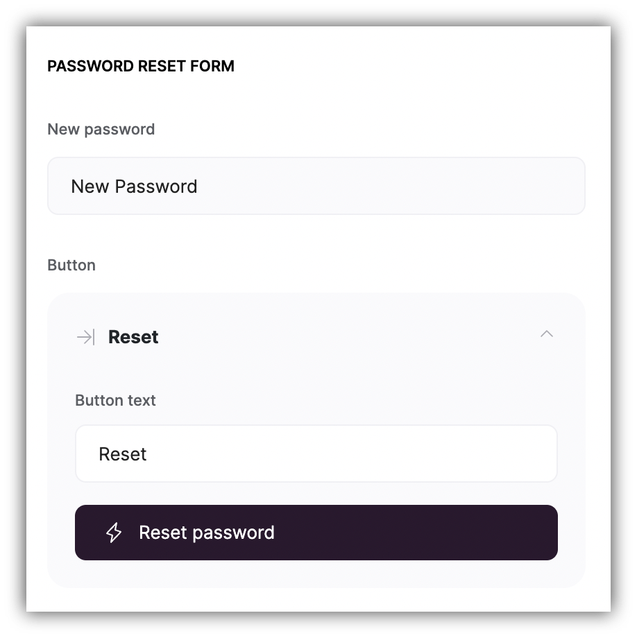Reset Password Form – Softr Help Docs