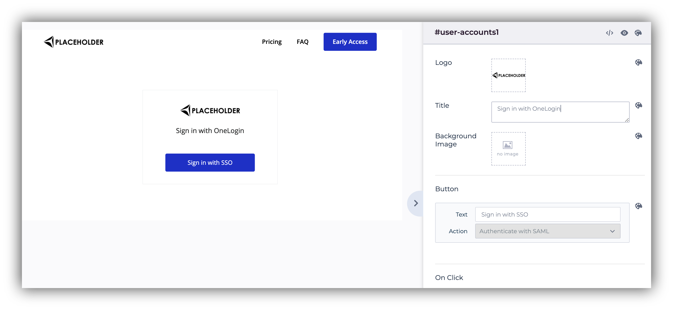 Single Sign-On block