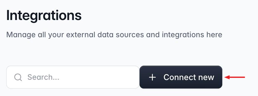 The Softr dashboard Integrations page with the Connect new button highlighted