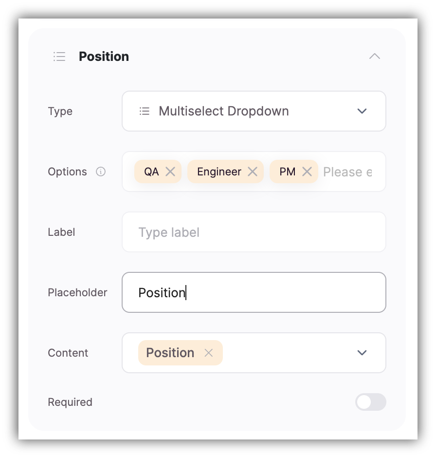 Mapping the position field