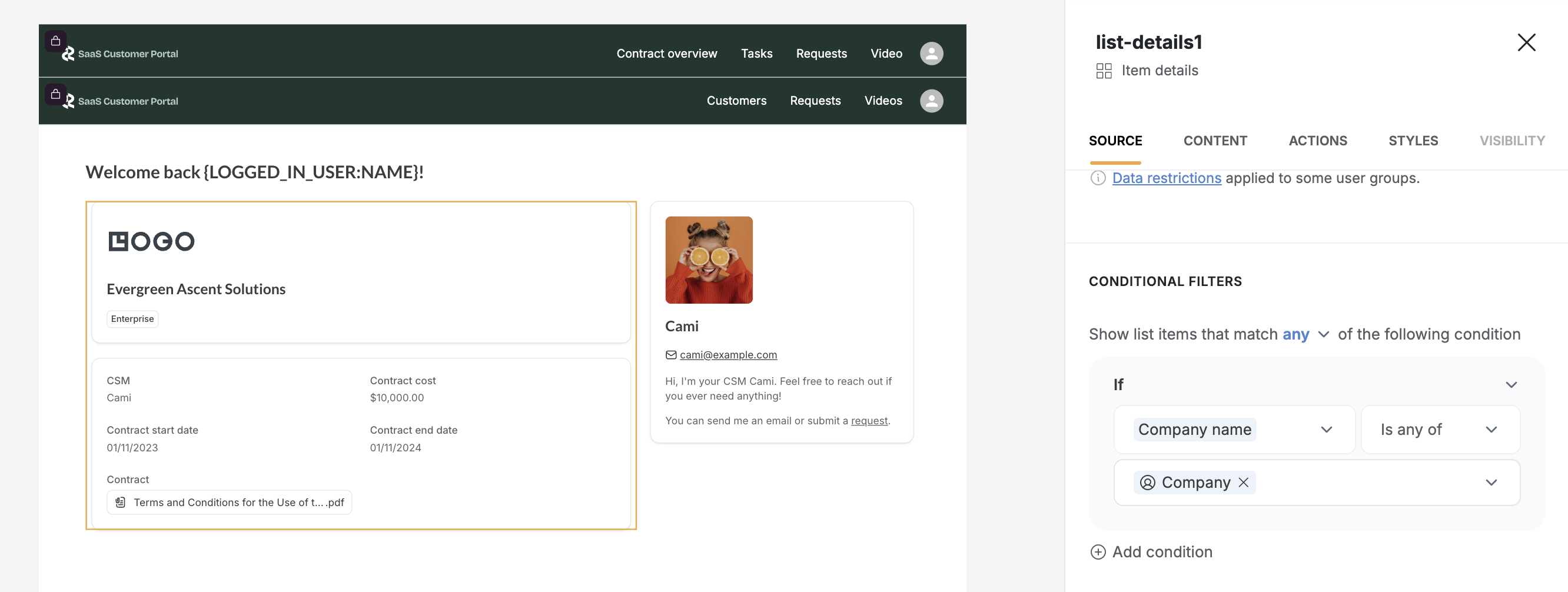 Item Details Block – Softr Help Docs