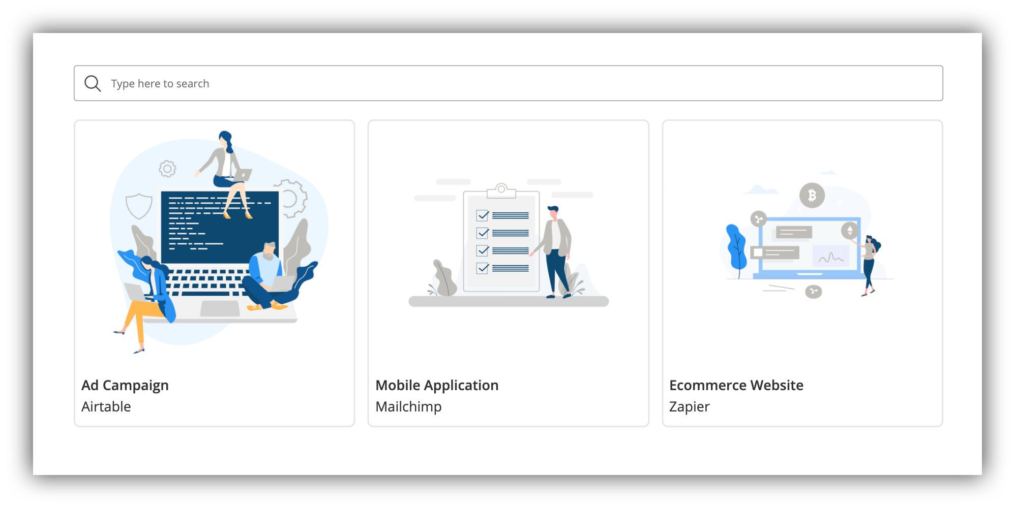 List block with projects