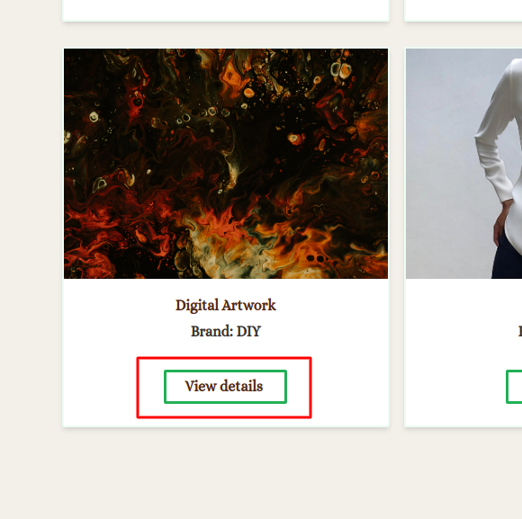 “View Details” button on a product