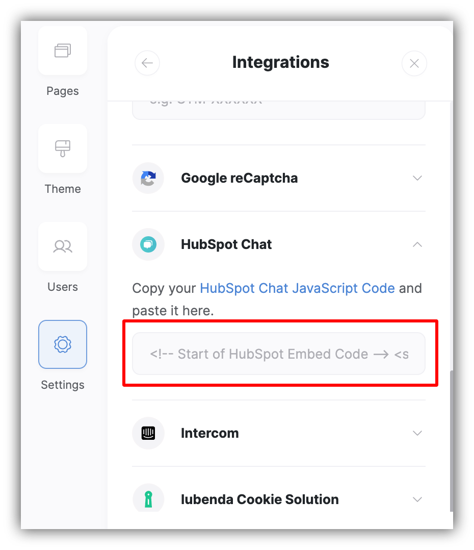 Adding the tracking code in Softr