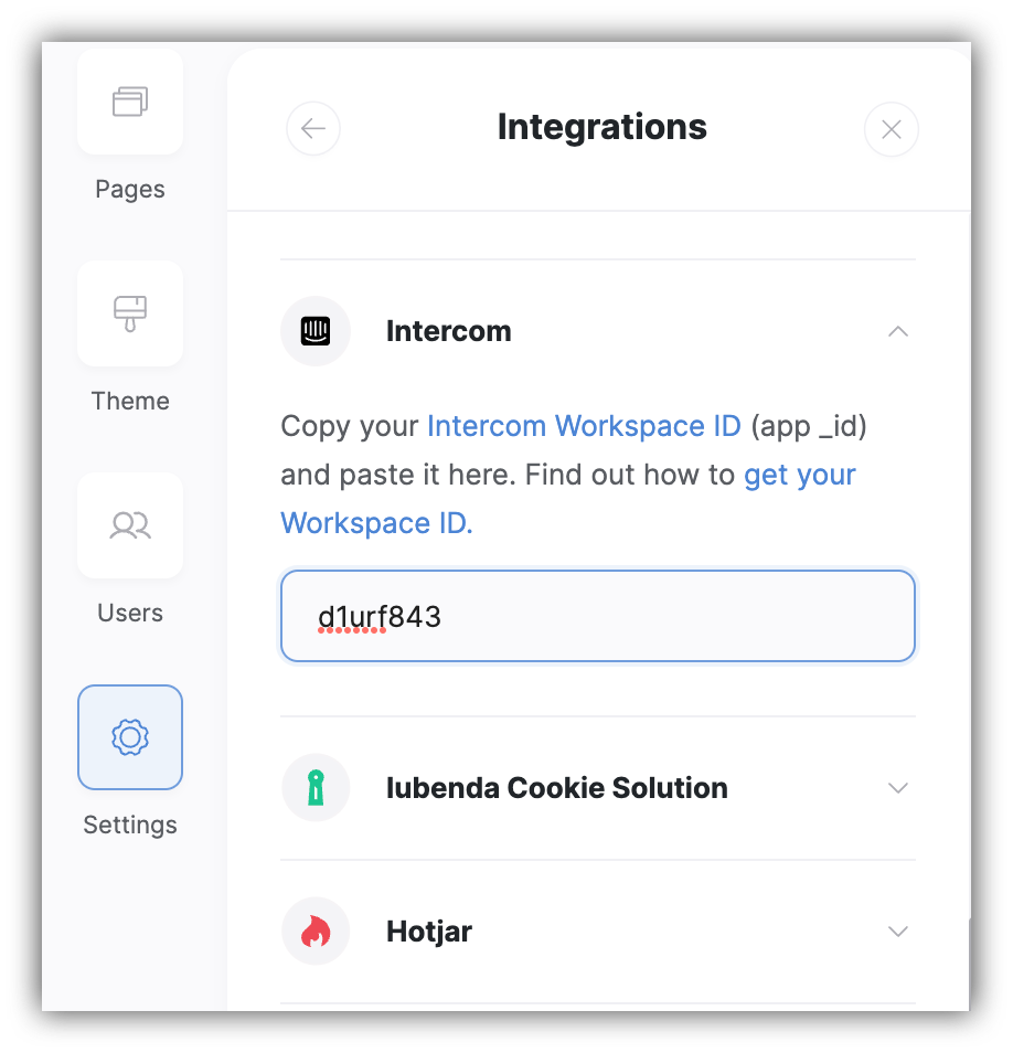 Adding Intercom ID in Softr
