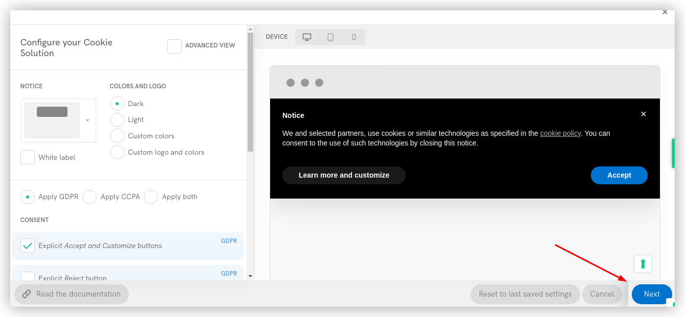 Customizing the banner design