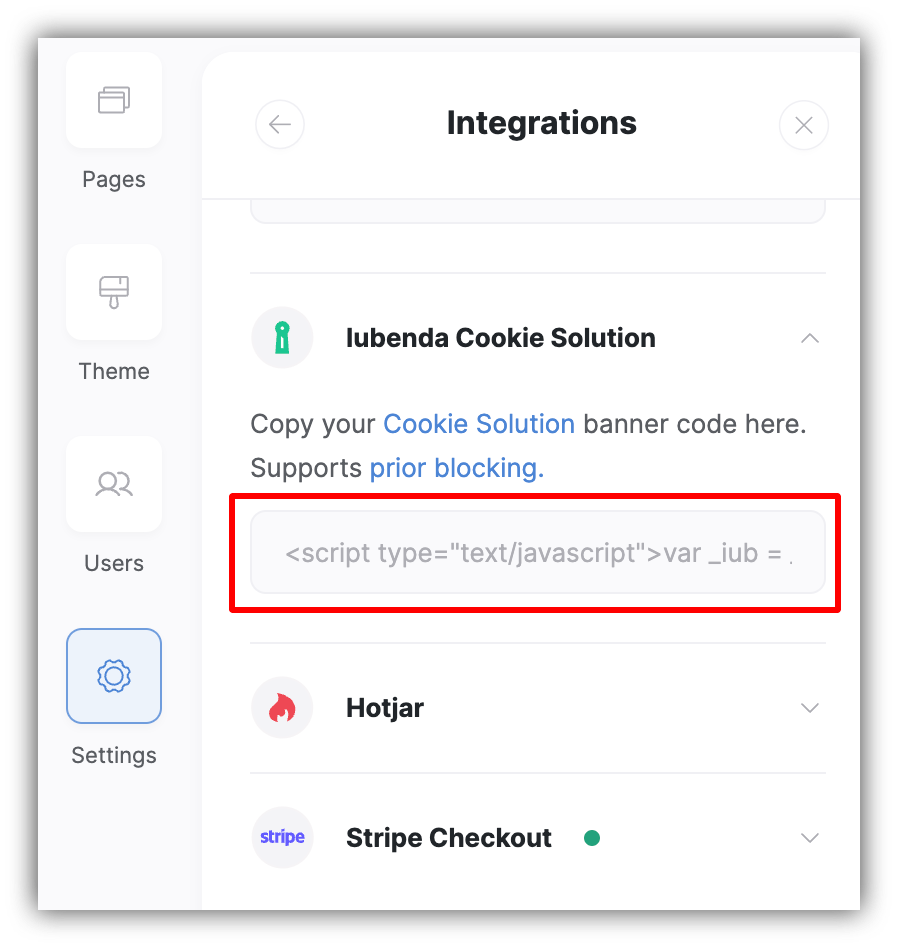 Applying banner code in Softr