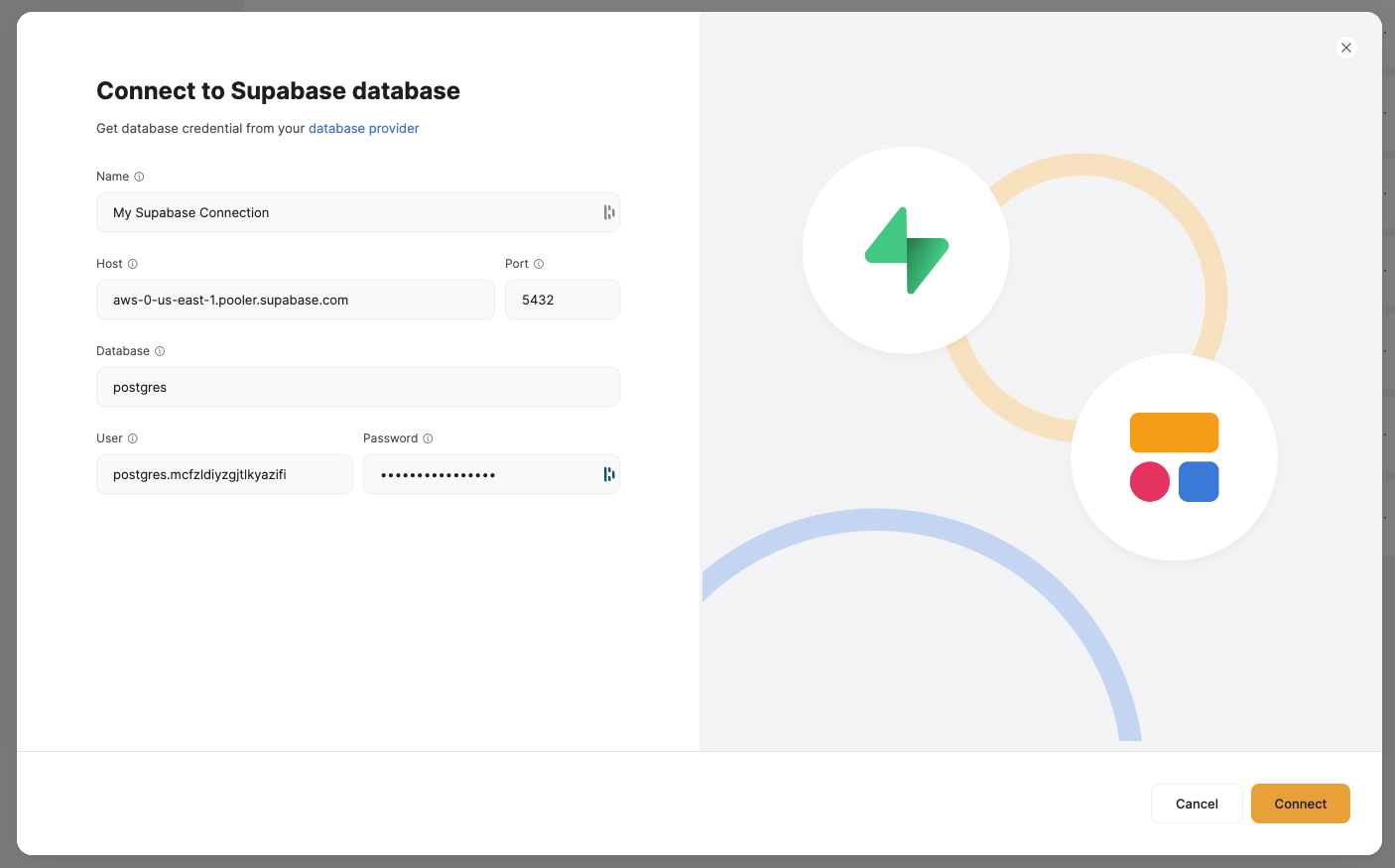 Example connection information