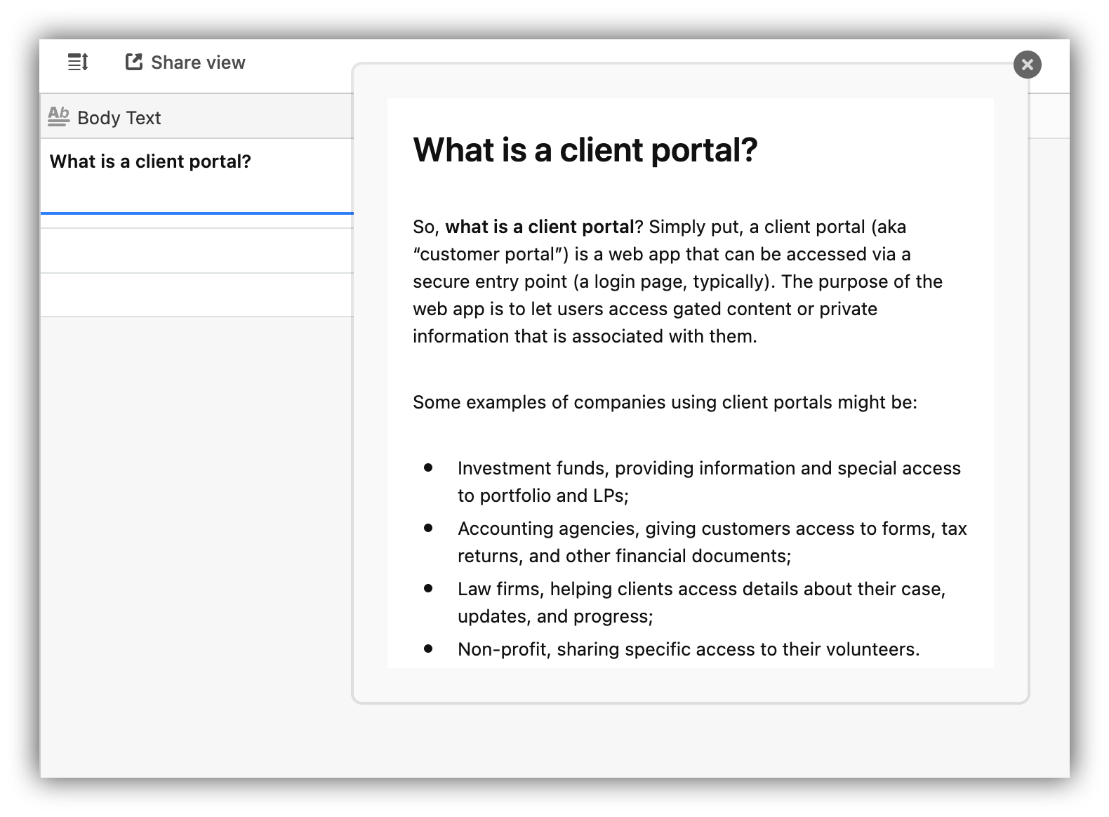 Text with formatting added