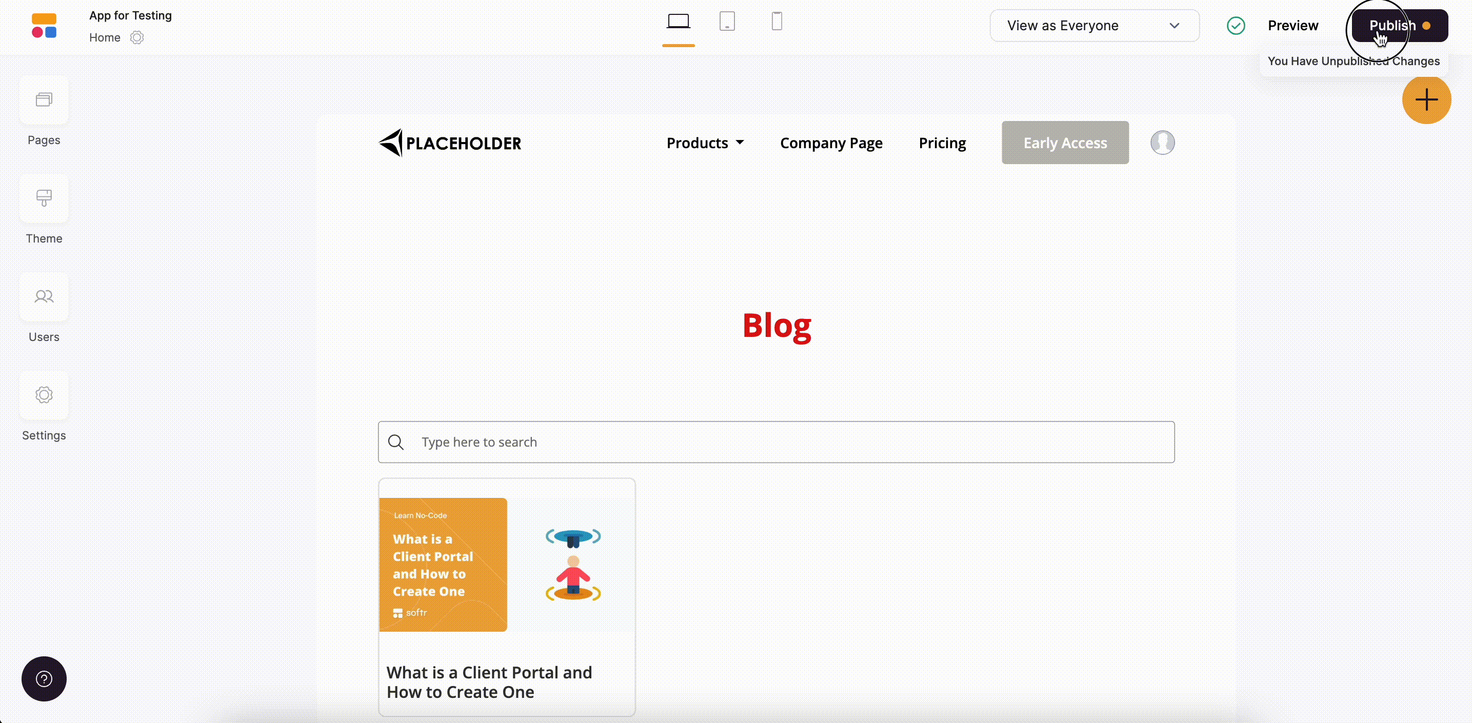 Publishing the app and checking the results