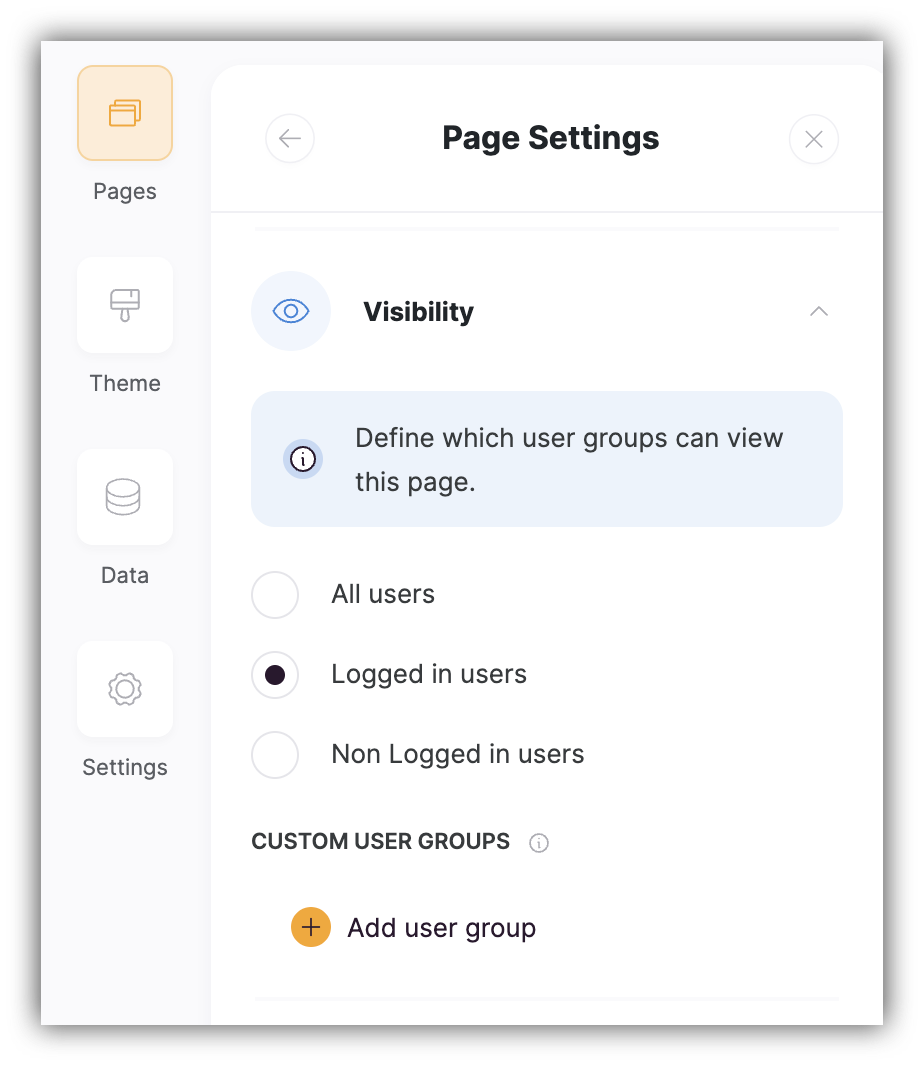“Courses” page visibility