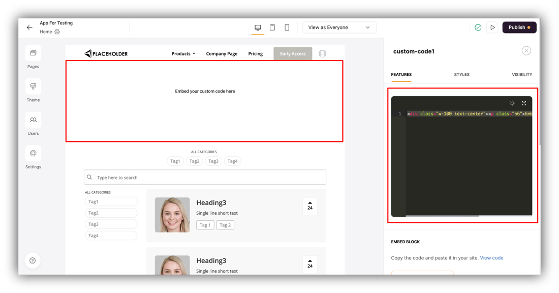 Custom Code Block Overview – Softr Help Docs