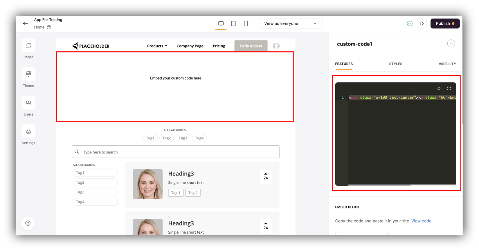 Custom Code Block Overview – Softr Help Docs