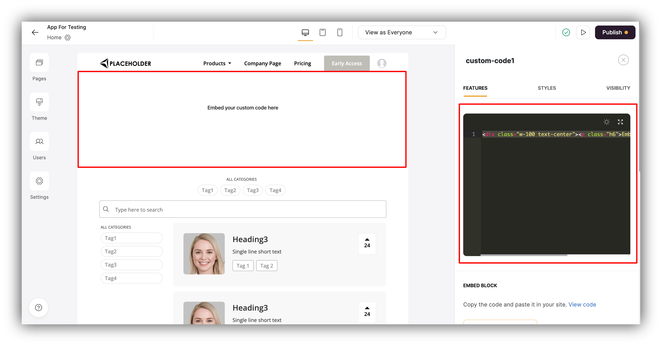 Custom Code Block Overview – Softr Help Docs