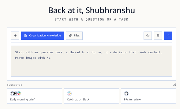 Ask ubik before a suggested task is selected