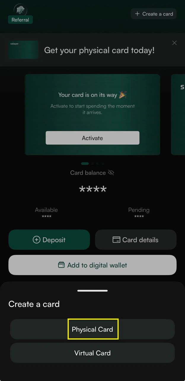 Solayer Pay - Enter shipping address