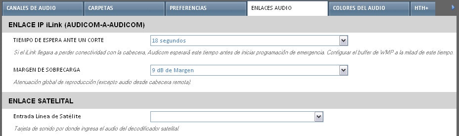 A Config Enlaces Audio Jp