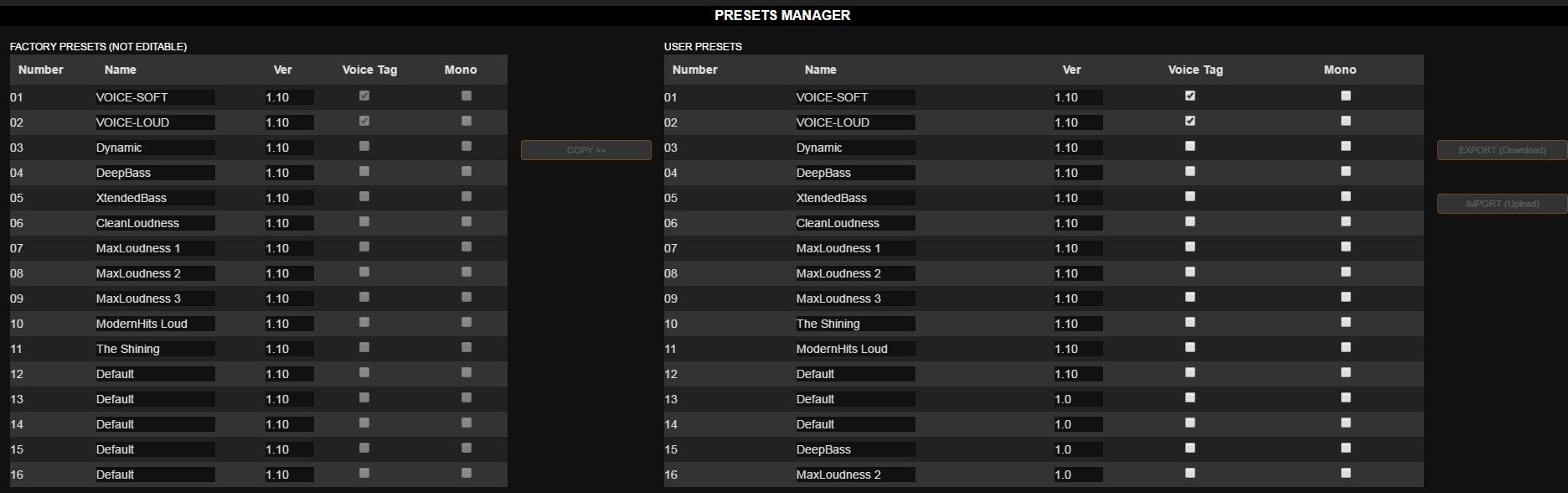 542 Preset Manager Jp