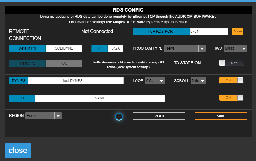 542 RDS CONFIG Pn 542 RDS CONFIG Pn