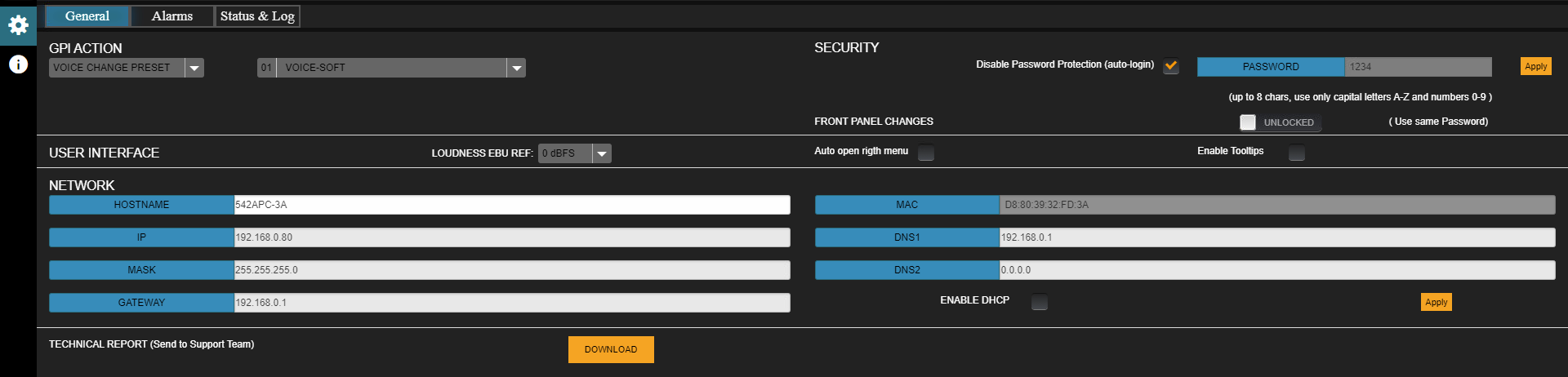 542 SYSTEM General Pn