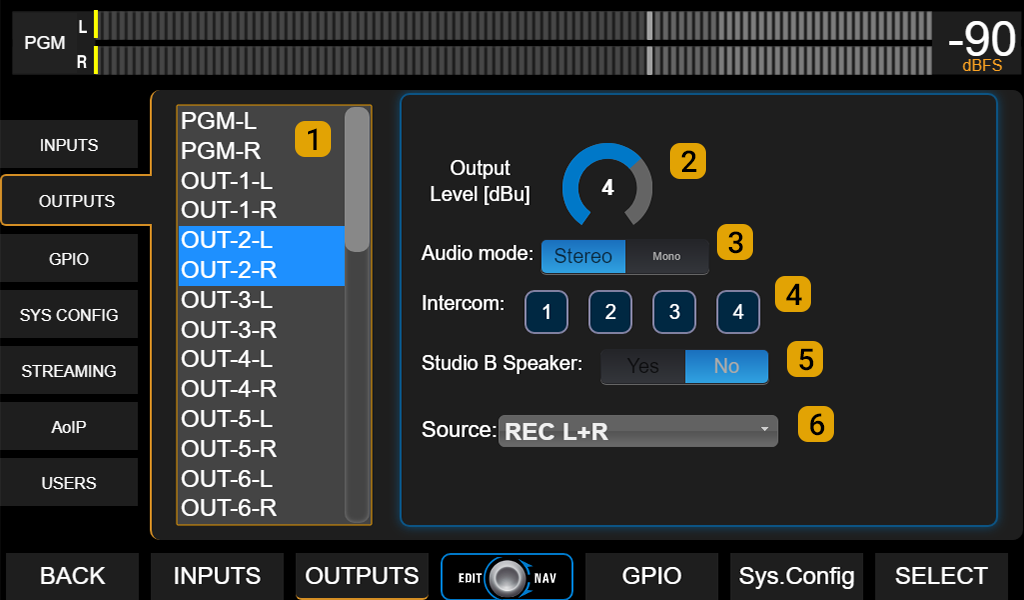 UX24 Outputs UX24 Outputs