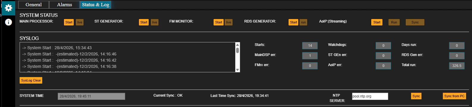 542 System Status