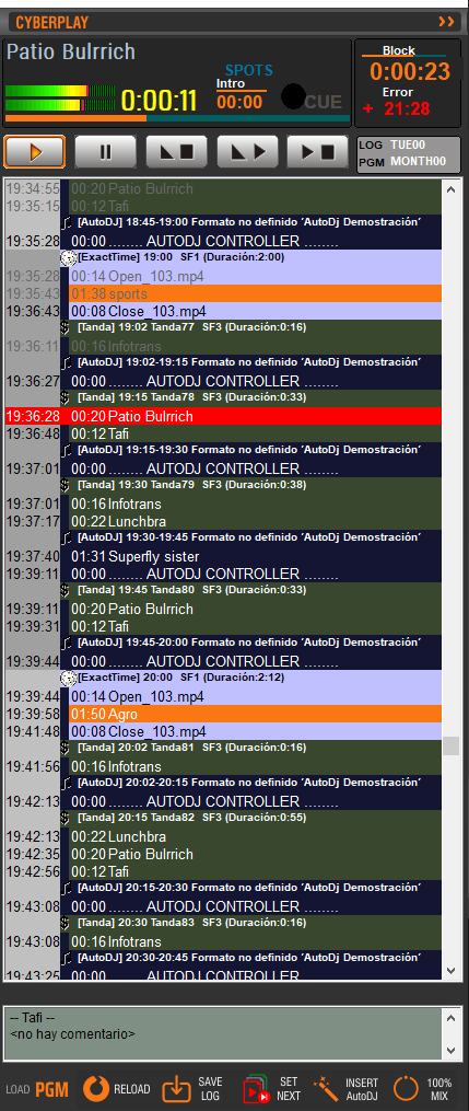 AUDICOM Pantalla Cyberplay AUDICOM Pantalla Cyberplay
