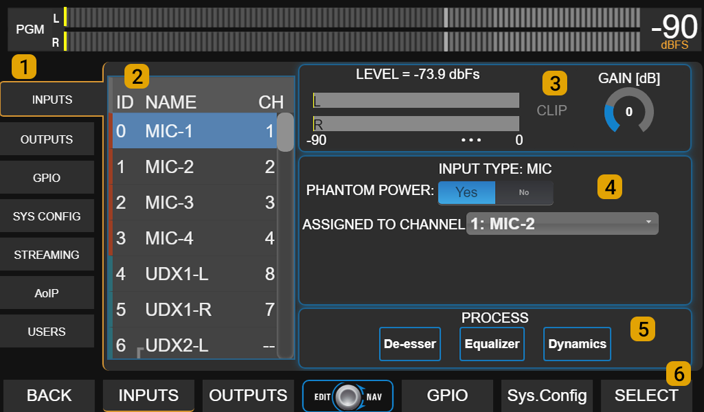 UX24 Settings Inputs UX24 Settings Inputs