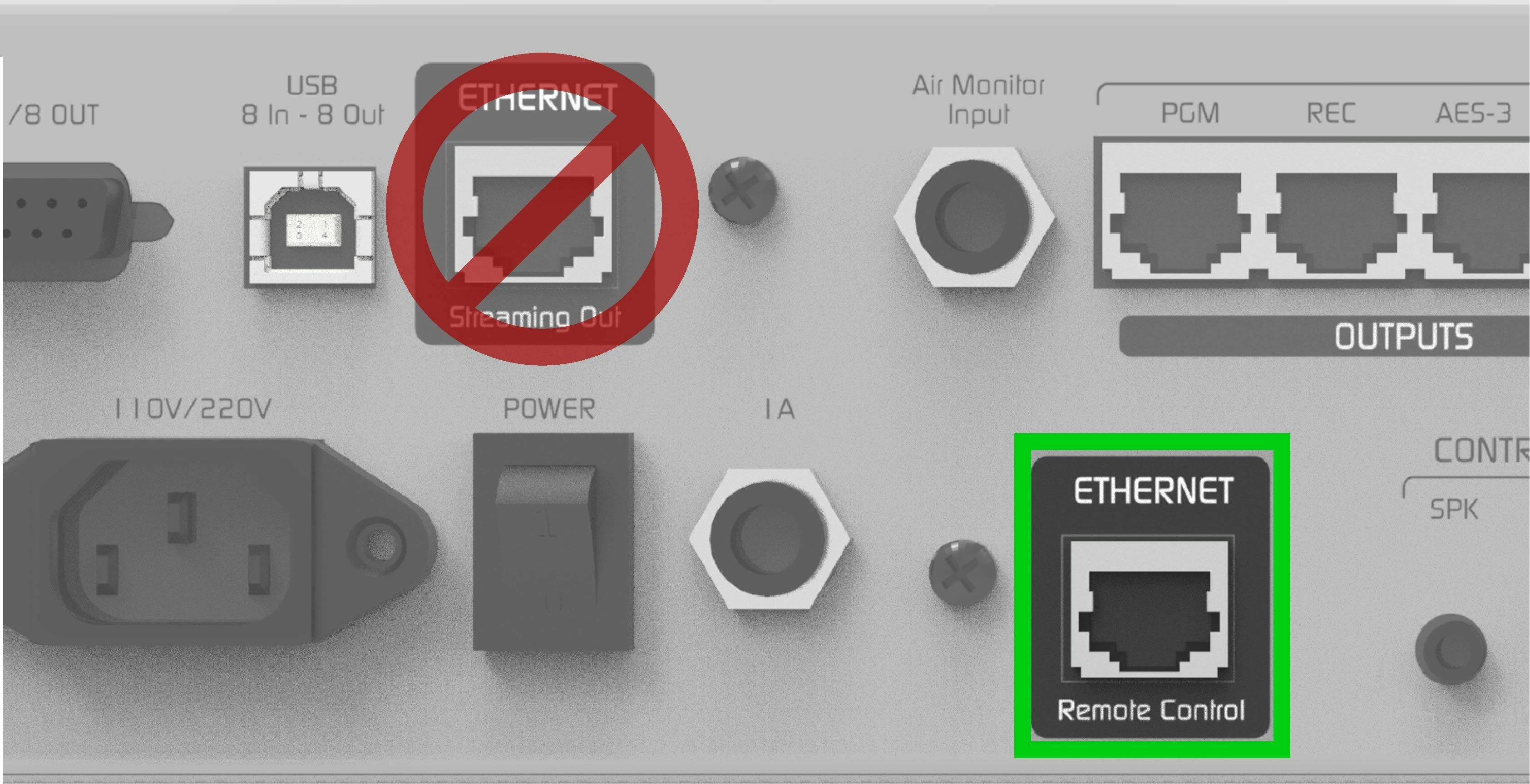 Trasero RJ45 Control Trasero RJ45 Control
