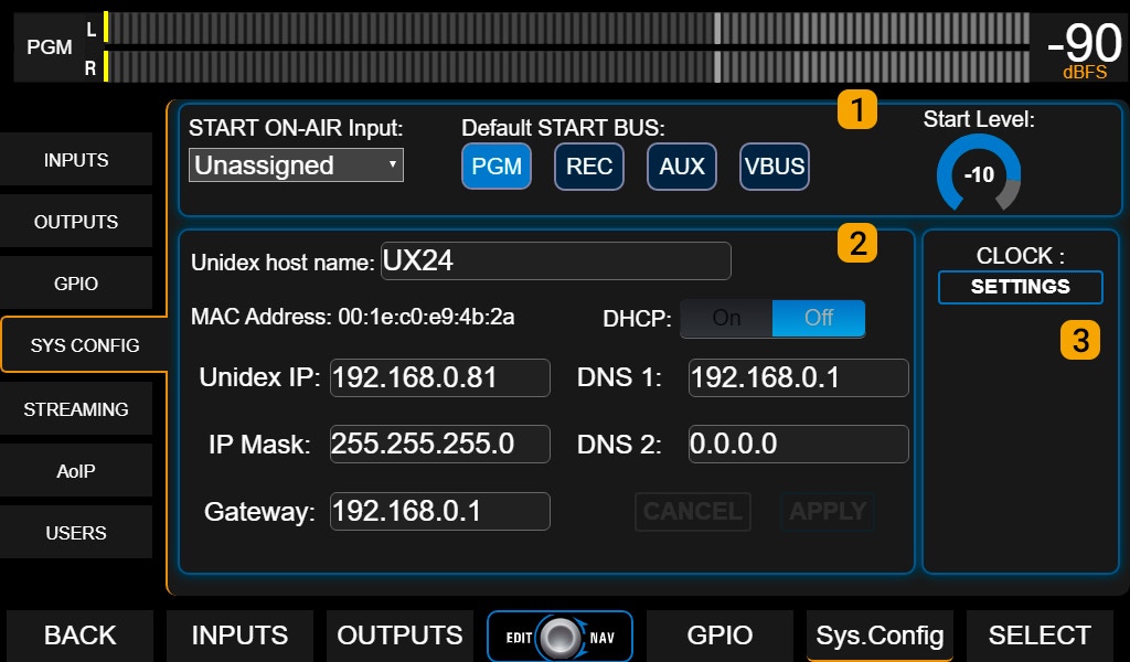 UNIDEX Sysconfig UNIDEX Sysconfig