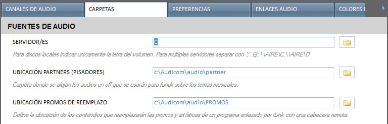 A Config Fuentesde Audio Jp