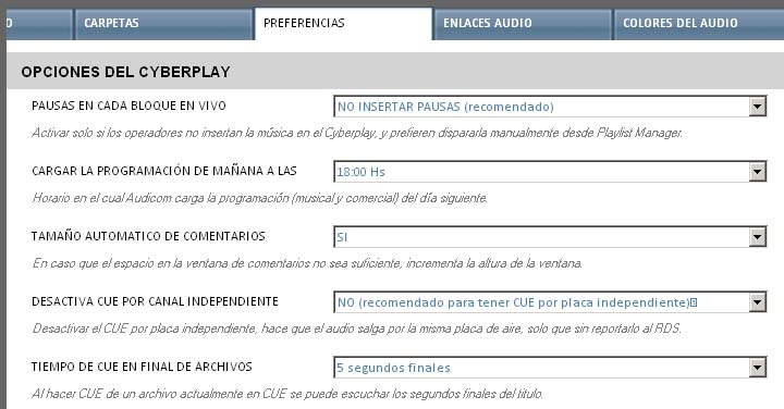 A Config Preferencias Cyber Play Jp
