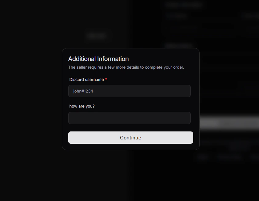 Custom fields on checkout form in dark mode