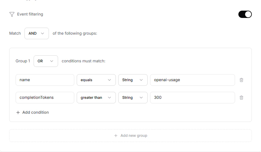 Configuring meter filters