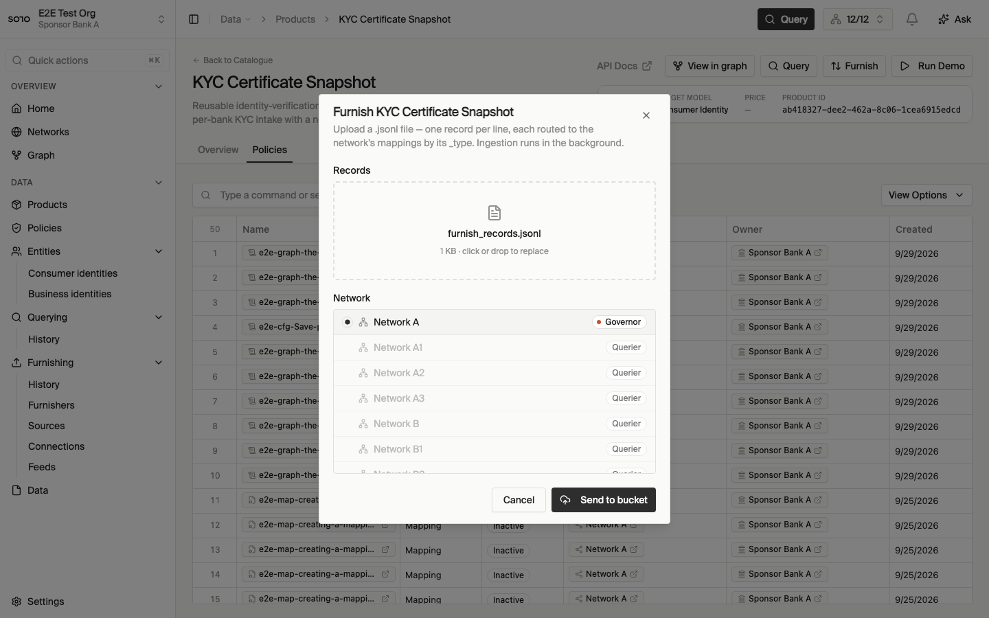 Product furnish — JSONL records ready to upload