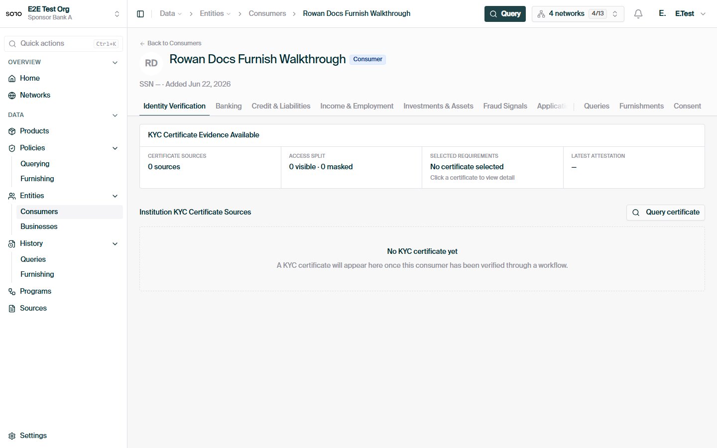 Furnished consumer — profile detail