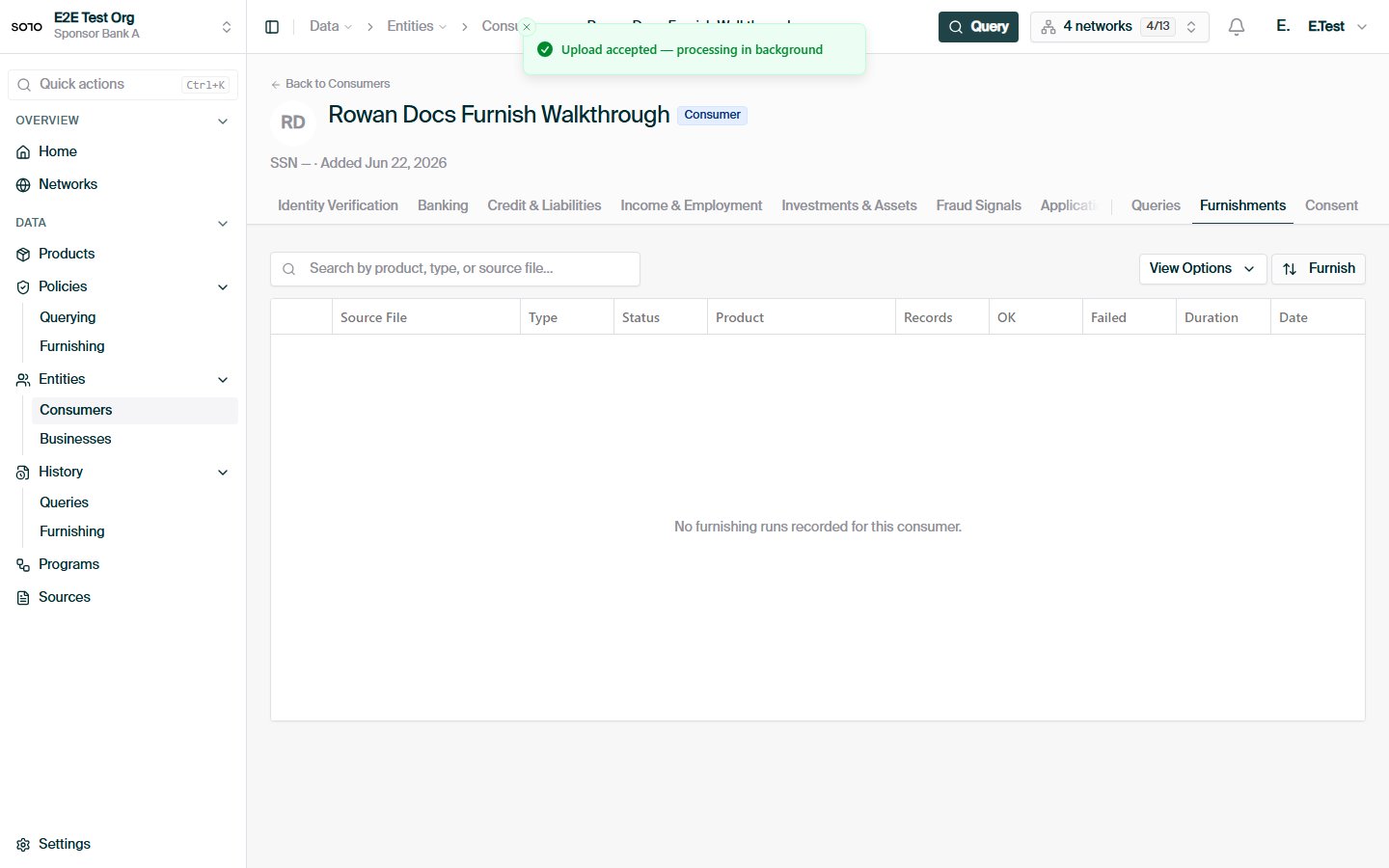 Entity KYC data workbook upload accepted — dialog closed